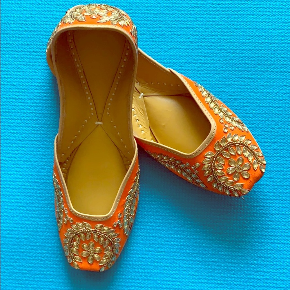 Orange Punjabi Jutti(Flats)